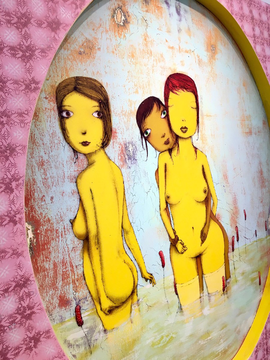 UNIXGallery's tweet image. Bc we are your friends!
Incredible (incredibly large) painting “As Três Amigas” (96 x 96 x 5 in | 244 x 244 x 13 cm) by @OsGemeos on view at #UNIX
#unixgallery #groupshow #osgemeos #amigas #friends #weareyourfriends #painting #contemporaryart #large #streetart #gallery #art #nyc