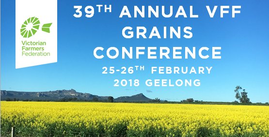 Tickets now available for the 39th Annual <a href="/VFFGrains/">VFFGrains</a> Conference in Geelong 
vff.org.au/vff/Events/Eve…