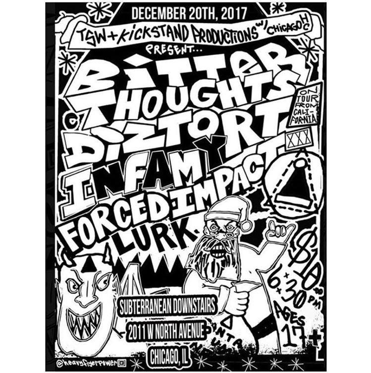 Lurk starts at 6:30PM, no punk time. Don’t miss it @ Subterranean downstairs, Chicago, $10