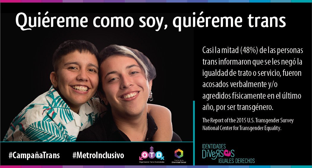OTDChile's tweet photo. Transitando por el #trendelalibertad educando en el derecho a la identidad por un @metrodesantiago
respetuoso y promotor de la inclusion y diversidad💜💛💚
#CampañaTrans #LIGahora
https://t.co/LVPSBcZD4J
#SubeT #SumaT https://t.co/E3k00xXENL