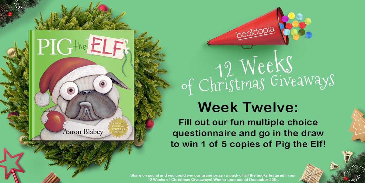 booktopia's tweet photo. Retweet this post by midday 22/12/17 & go in the draw to WIN all the books in our #12WeeksofXmas giveaways! Winner announced 22 Dec | https://t.co/EMulkMxE6f https://t.co/ZWy64Xq27B