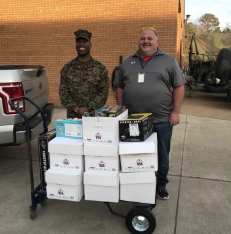HHSCharacterEd's tweet image. With your help we were able to give the Maine Corps 199 toys for donation!!! Thank you  for your donations, go hawks and have a great break!! #ToysForTots #SeasonOfGiving