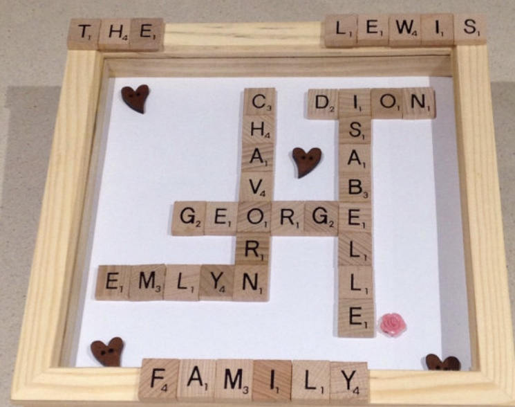 Von Bingham On Twitter Family Surname Scrabble Art Frame Family
