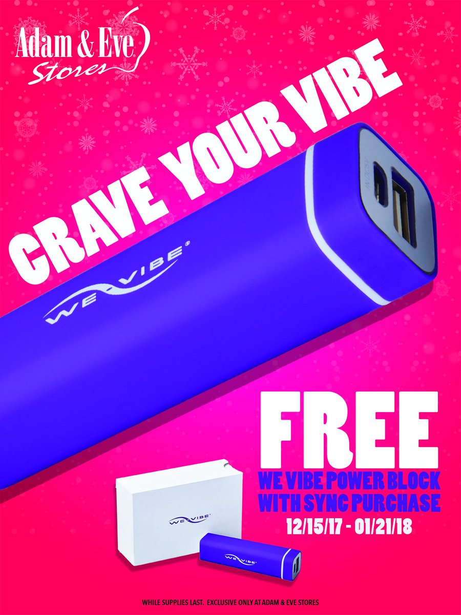 AdamEve_OKC's tweet photo. Free with purchase of @wevibe sync, while supplies last. https://t.co/Un9G5GcozC