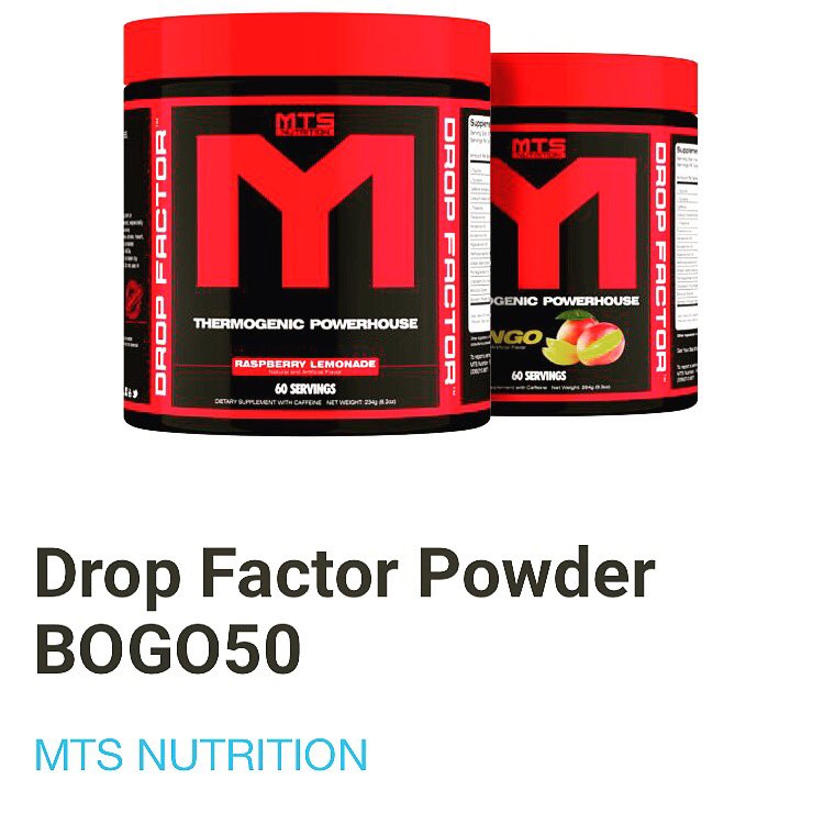 ChanceA_YG's tweet photo. BOGO 50% MTS Nutrition Drop Factor 🔥🔥Proven ingredients to help to burn unwanted fat away! Get your at the link below👇🏼👇🏼
https://t.co/mGEPccZWhE
@MarcLobliner @tigerfitnesscom
#tigerfitness #gains #dropfactor #machinemilitia https://t.co/hSPcMKrh9P