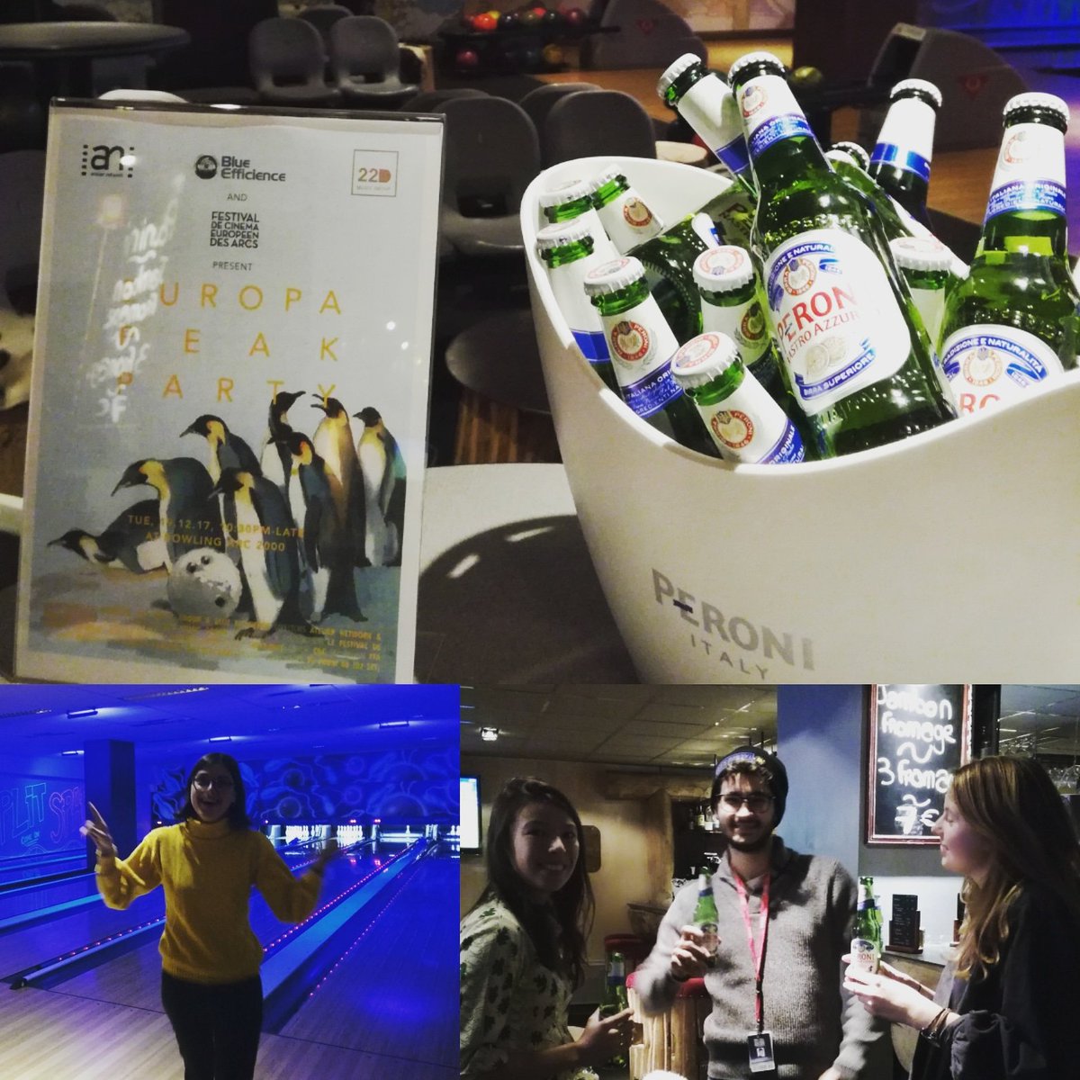 lesarcsfilmfest's tweet photo. Europa Peak Party ! Bowling pour les participants du Sommet des Arcs et des Rendez-Vous Franco-Allemands du Cinéma
#lesarcsfilmfest #sommetdesarcs
#germanfilms #unifrance #ateliernetwork
#greatprotection #superprotection #teamblue
#lesarcs #PierreetVacances https://t.co/4Ri3U9Obiv