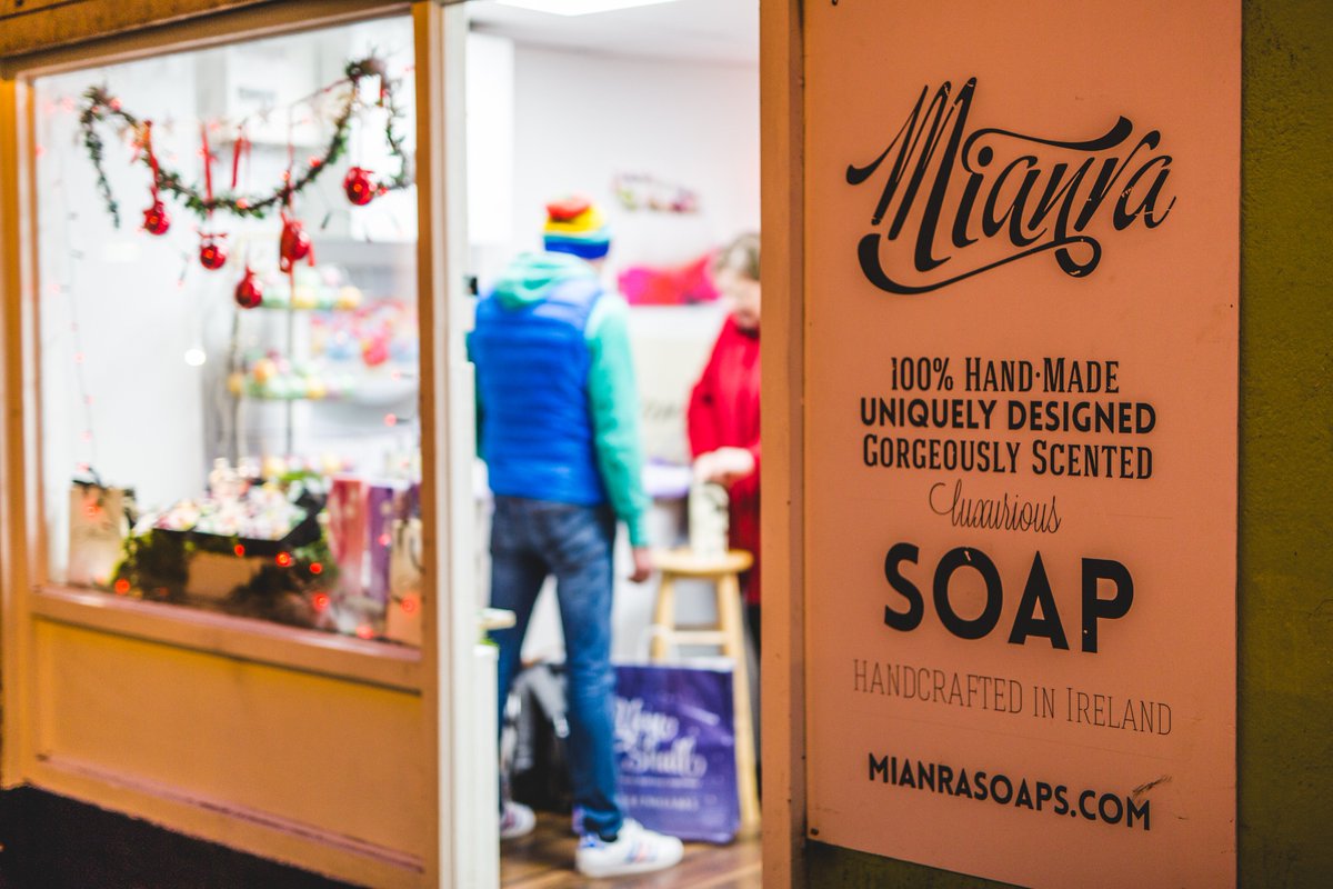 FabianBoros's tweet photo. (1/3) Admit it! Christmas shopping can be difficult, and often you have no idea what to get, where to go? Well, if you need a great present, Mianra artisan soaps have a pop up shop open on Cork's famous Oliver Plunket street, by the entrance of the English Market.... https://t.co/518E0yiPlI