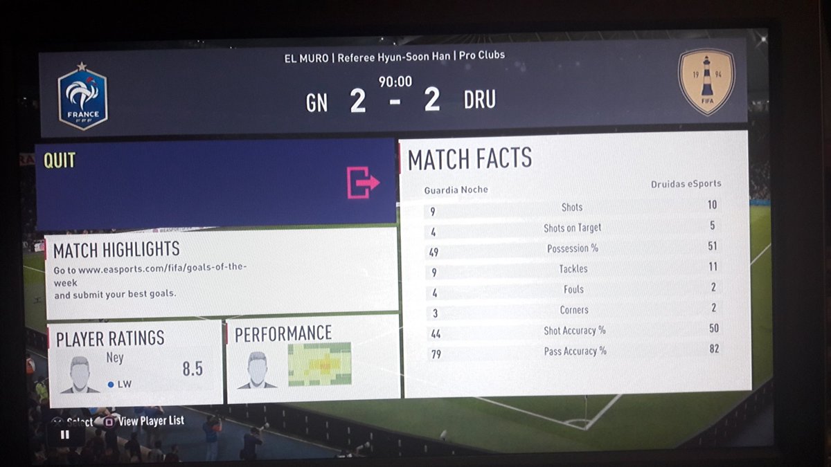 Empate en la 2a jornada que sabe a victoria por todas las bajas que había hoy en el equipo. Seguimos sumando. #GoGuardians