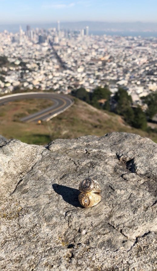 AggieNetwork's tweet photo. Two #AggieRings belonging to Ayushi Mehta '17 and Marissa Gonzales-Hernandez '18 overlook #SanFrancisco in this #AggiesEverywhere shot. Email your #AggiesEverywhere or #GigEmFrom photos to AggieNetwork@AggieNetwork.com for the chance to be featured. https://t.co/PRdVJody16