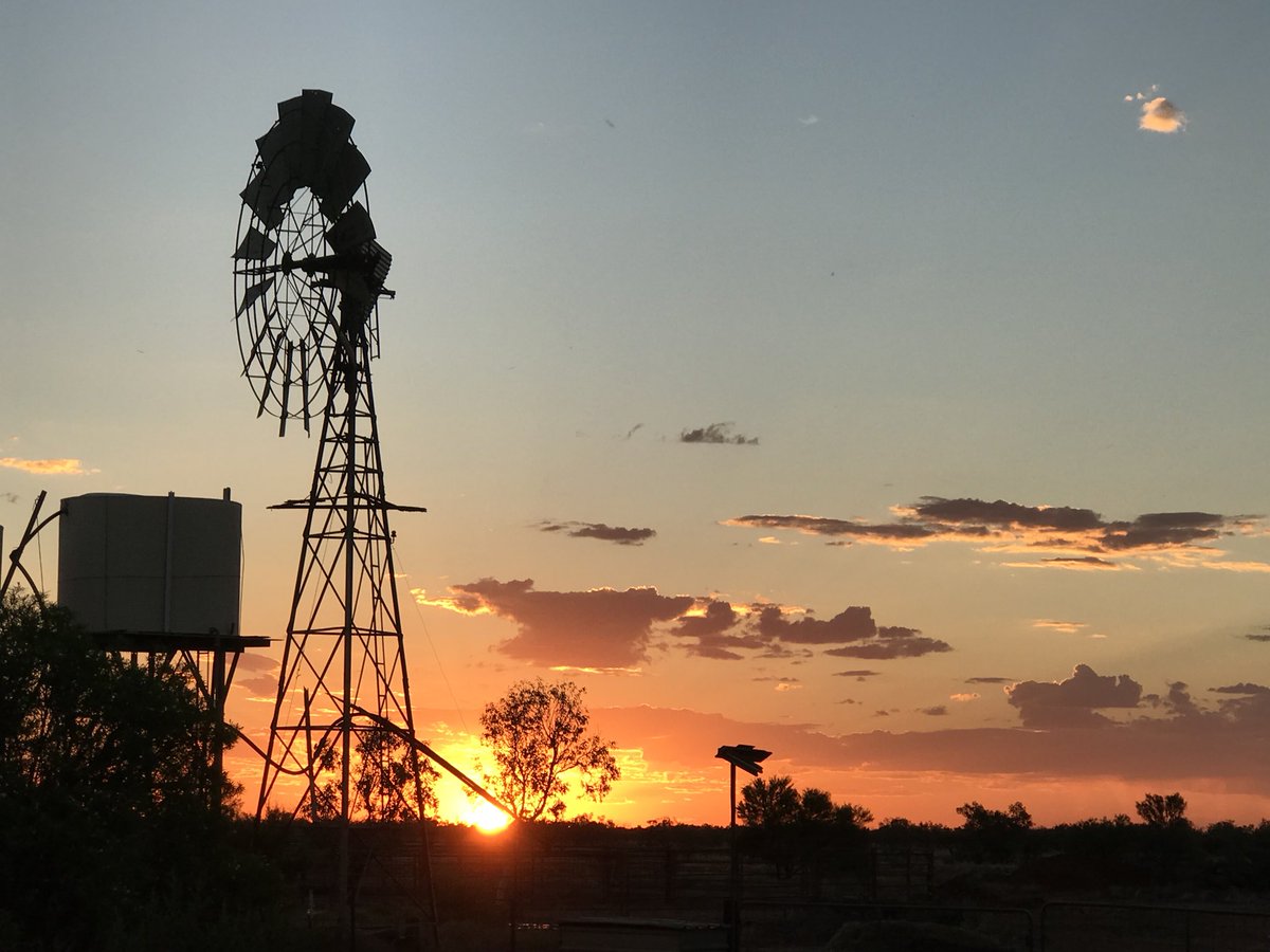 PhotoAnnBritton's tweet photo. Pinching daughters #windmill again #OutbackSunset #Mudgeacca #anotherdayclosertorain https://t.co/7sXMhSDfCr