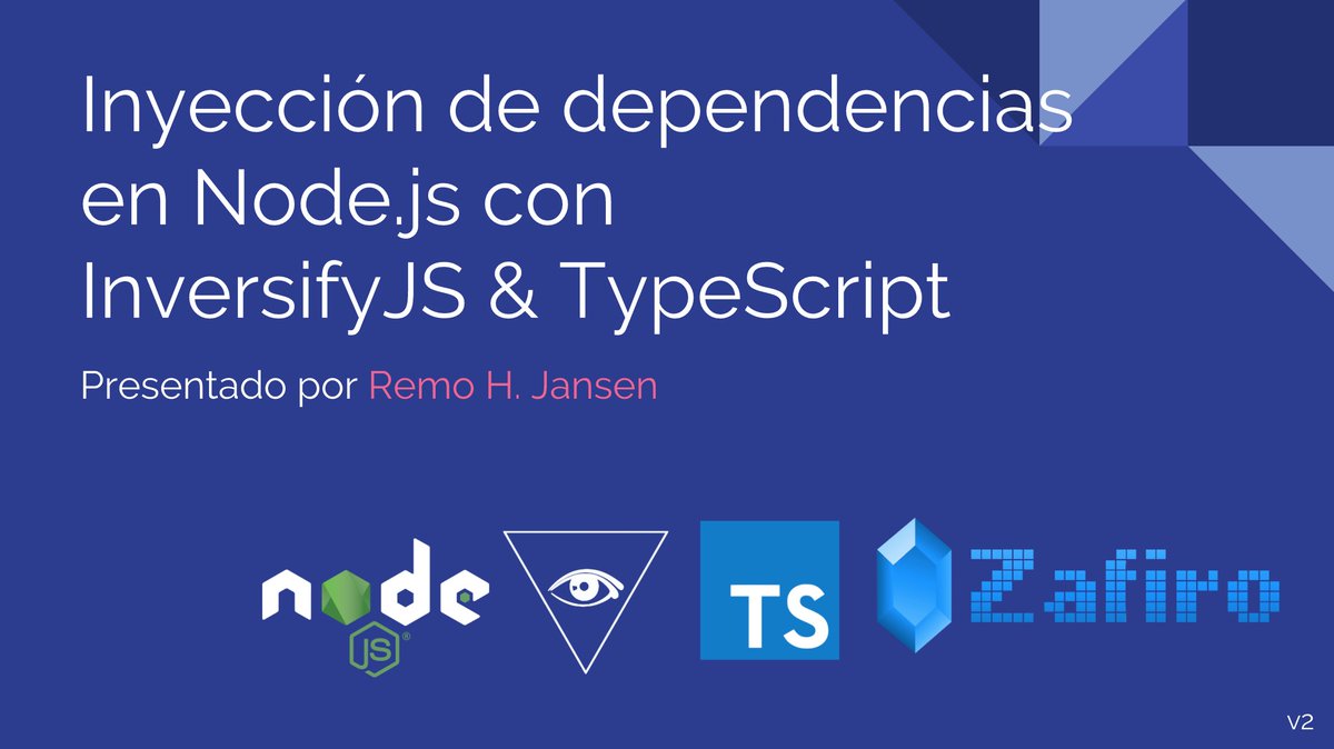 RemoHJansen's tweet image. Muchas gracias @SevillaJS y todos los asistentes 😊 por el evento de esta tarde. Espero que no sea la ultima vez que nos vemos 👍 Los slides estan disponibles online 👉 docs.google.com/presentation/d… #TypeScript #NodeJs #InversifyJS