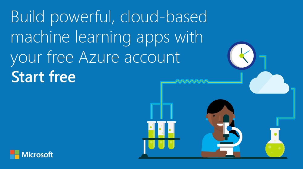 Azure's tweet photo. From cognitive services to live bots, power your intelligent solutions w/ #Azure—for free! Get started today: https://t.co/wGd2azZpJV https://t.co/gDDk8agH2R