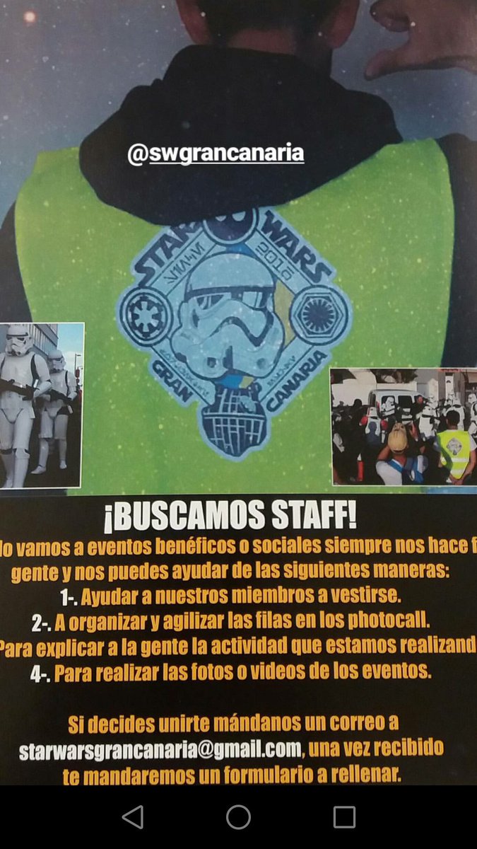 Chicos, estamos buscando staff si tenéis ganas de ayudarnos este es el momento.