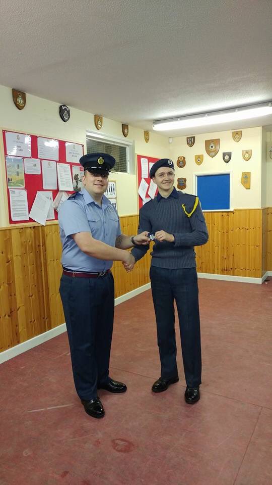 Tonight, I had the pleasure of promoting Sgt Hardman Singleton to Flight Sergeant! Congratulations FS, a well deserved promotion! <a href="/472Sqn/">472 (Hoylake) Sqn</a> <a href="/MerseysideWing/">Merseyside Wing</a> <a href="/ComdtAC/">Commandant RAF Air Cadets</a>