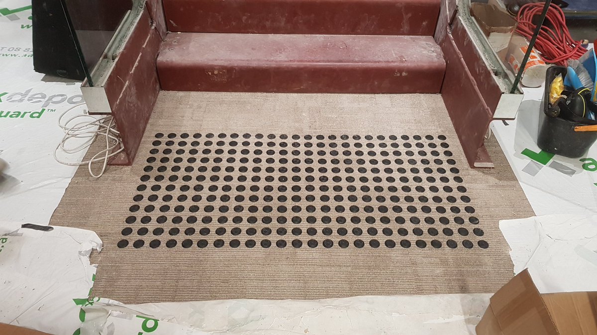 StepsolveAus's tweet photo. Black dots. Grenfell street. Out before 8am.
#tgsi #tactileindicators #stepsolve #Adelaide #polystud https://t.co/4qBOvspOcT