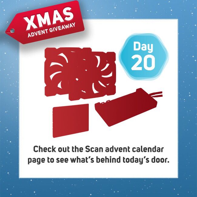 ScanComputers's tweet photo. Day 20 of our #AdventCalendar! See here: https://t.co/oadsuJNspT for todays prize! Follow our pages to keep up to date! #Win #prizes #freestuff #xmas #Competition https://t.co/IKDqMCojJO