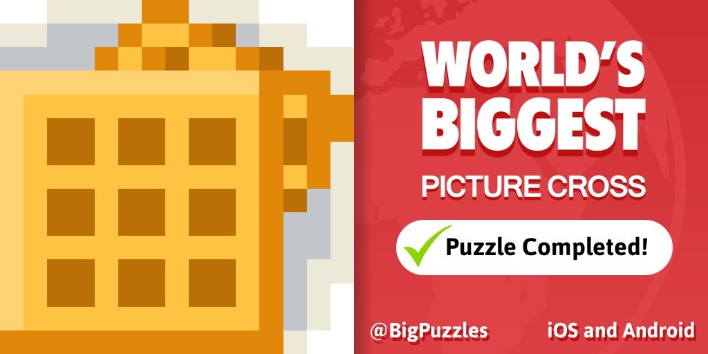 D_MACDIARMADA's tweet photo. I've just completed 'Waffles' in World's Biggest Picture Cross.
It's free https://t.co/OUT2Ldmgn0 #WBPC https://t.co/YAUxgQ0WY4
