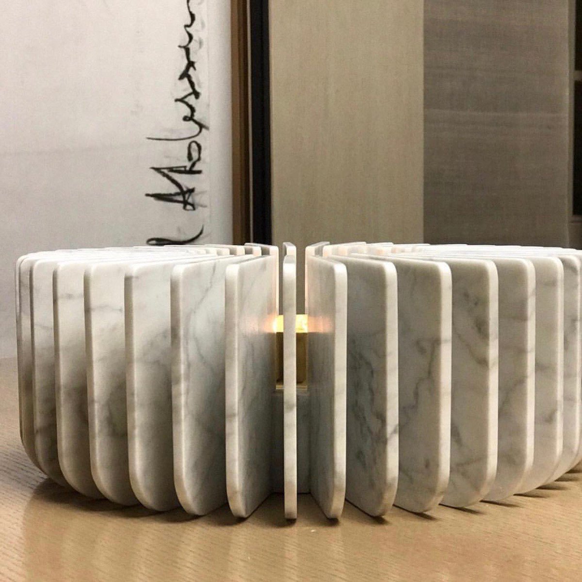 OOUMMPARIS's tweet photo. Orion candleholder in Carrara marble #ooummparis #danyeffetdesignstudio #interiordesign #home #candles #candleholders #luxury #design #carrara #marble https://t.co/HzgdHjEsjw