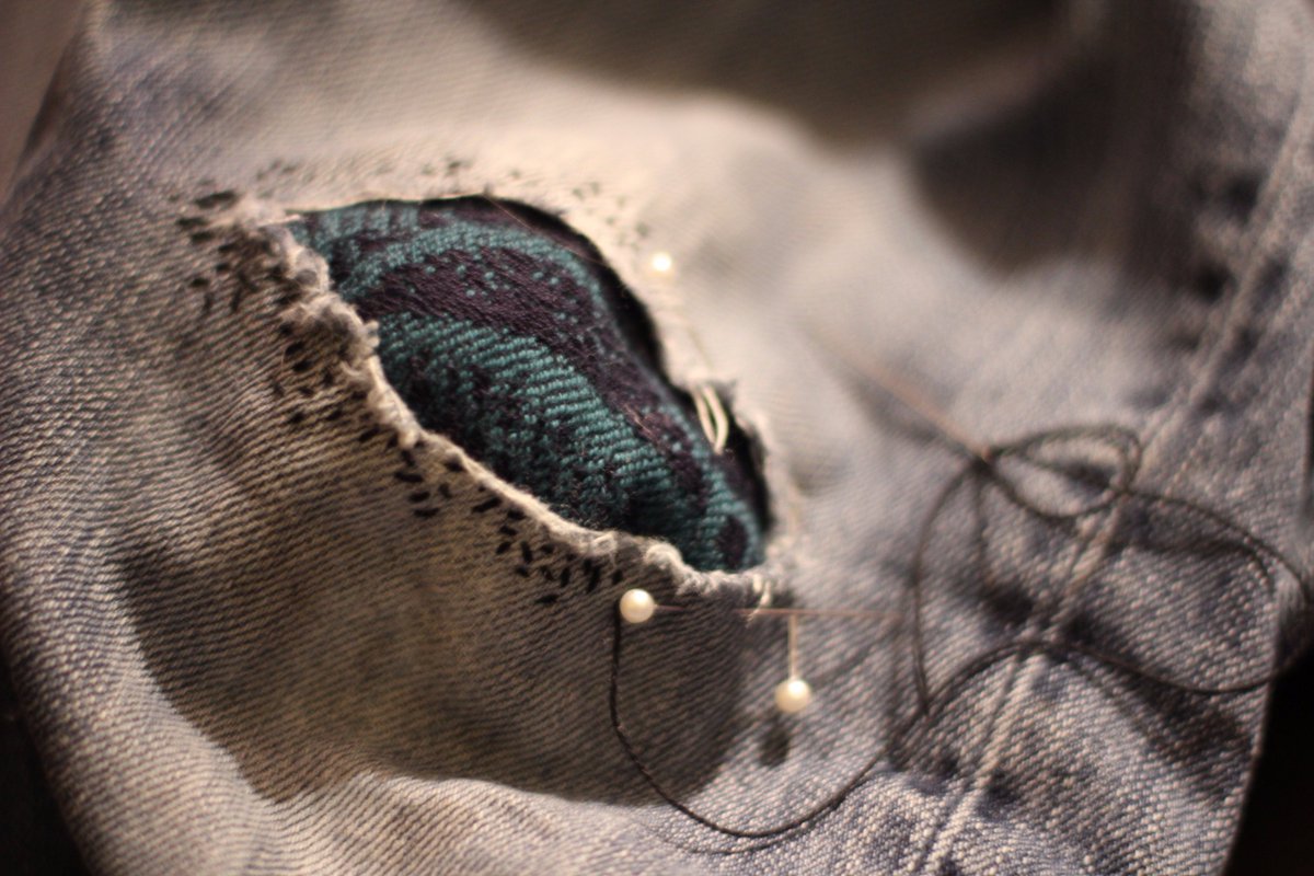 he1entuck's tweet photo. @FirespiralSling running repairs on my favourite denim  #fispidecember https://t.co/f6cbCJRccb