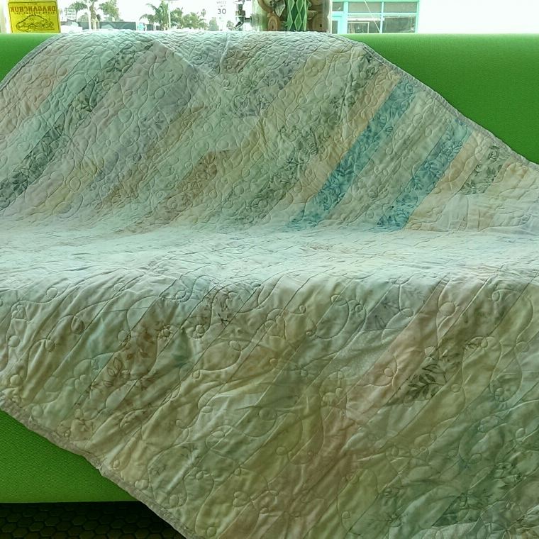 Donations for the Thomas Fire Quilt Block Project are already coming in!
Orlando MQG sent three beautiful finished quilts!