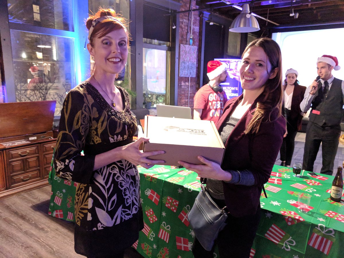 TheGeneratorCa's tweet photo. Congrats to Lindsay Kelly @GetOrbital - winner of the @stockedinhamont gift box at tonight's #RazzleDazzle! #HamOnt https://t.co/DzafmTPO7a