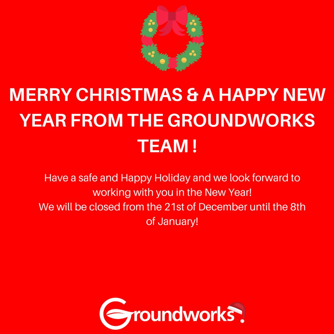 GroundworksEco's tweet photo. Have a safe festive season! Merry Christmas from the Groundworks Team! https://t.co/Hl2YfFuVei