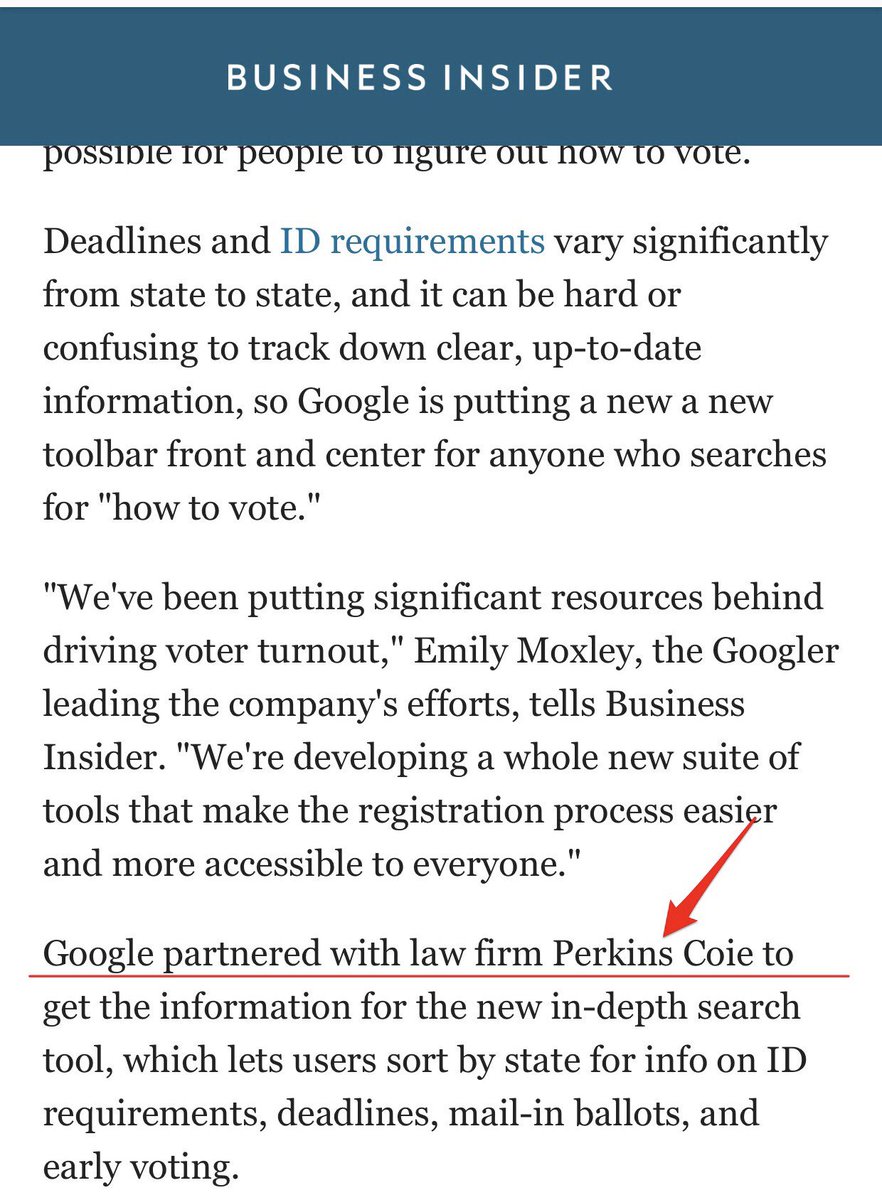 (3) During the campaign Google and Perkins Coie just happened to partner together to release a tool designated to drive voter turnout. “Partnering” seems like a strange term considering they have long worked together.