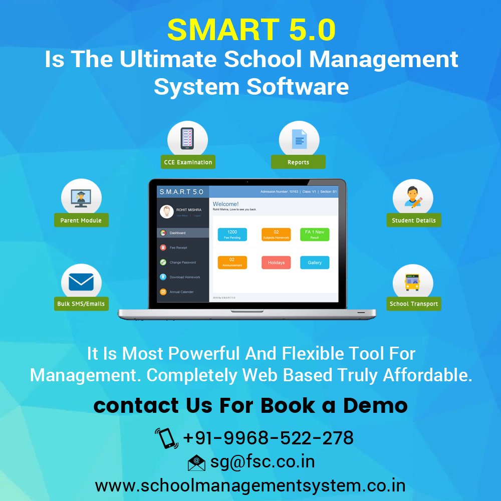 Smart5ScholSoft's tweet photo. @Smart5ScholSoft is an effective and affordable #SchoolAdministrationSystem #software that fully automates #school administration and #management processes.
Visit 👉 https://t.co/bx11aAiyiL https://t.co/HnIwHINJiz