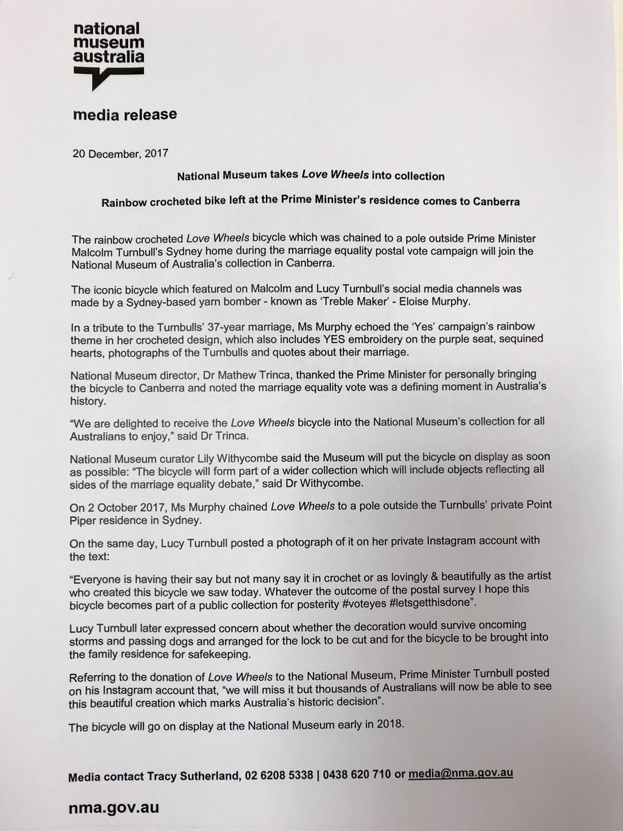 Nationalmuseumaust On Twitter Rainbow Crocheted Bike Left - 