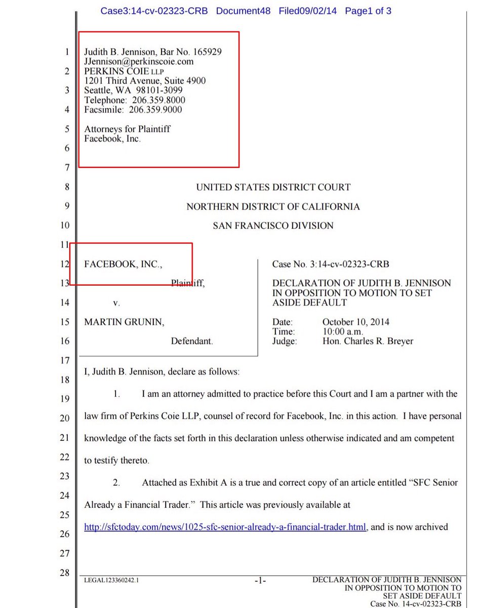 (9)  #FunFact Perkins Coie also represents Amazon, Starbucks and Facebook and Obama, who they defended during all pre-election lawsuits about his birth certificate.