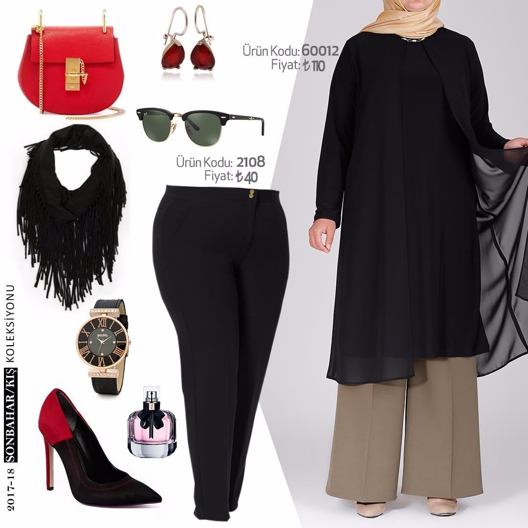 Baştan Sona Siyah Bir Kombine Kırmızı Küçük Detaylar ile Hareket Katabilirsin! eslinamoda.com

#hijabstyle #büyükbedenpantolon #büyükbedentesettür #tesettur #büyükbedentesettürtunik