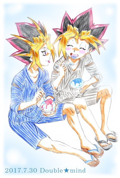 僕は遊戯さんが何かを食べていて、闇さまは暖かく見守ってる?みたいな絵を何故かイッパイ描いてしまうんですが、しかし遊戯さんは原作・アニメ両方を観ても『食事シーン』は、ほぼ無いので、そこから拾ってきたわけではないはず…原作にもアニメにも無い、つまりこのシチュエーションは…僕の性癖…。