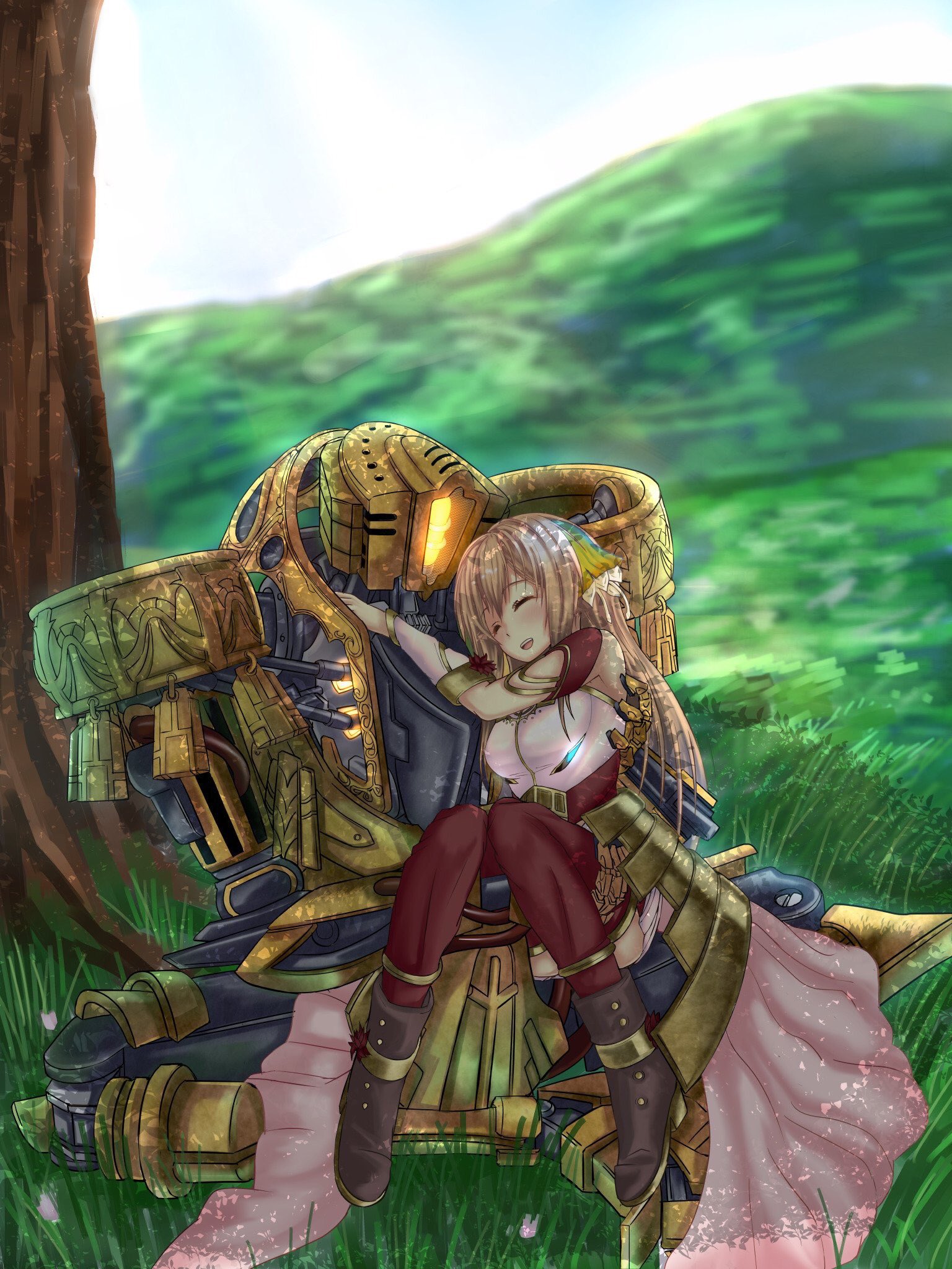 ガルにゃん Pa Twitter Mobuseibihei とても綺麗で空気感のあるイラストを描かれる方と存じております とくに最初に見たこの イラストは自分の理想が詰まっていてとても大好きです 今でも幻想的なイラストがtlで流れてきて楽しみにしてます 女の子は美しくロボは