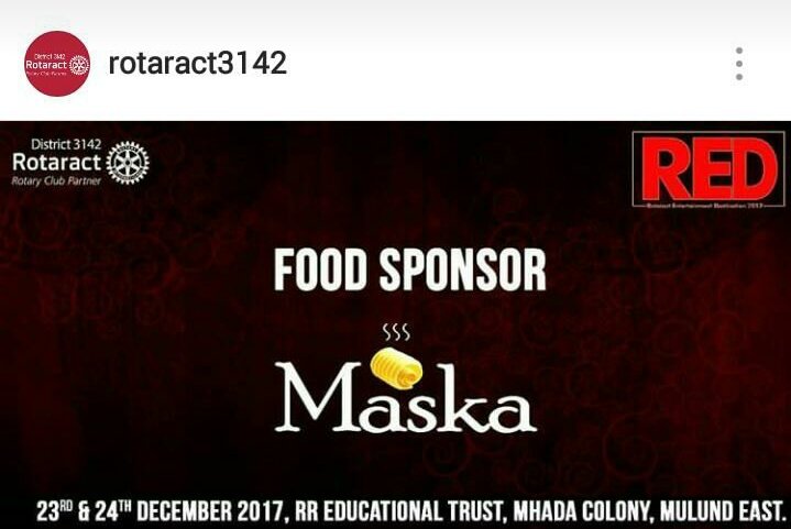 ShrutiSatodkar's tweet photo. #Red_2K17
#आला_रे_आला 
#3142_चा_Red_आला 
#Food_Pratner
#Maska
#Rotaract_50
#Ekatra_3142 https://t.co/9ztBigeAOQ
