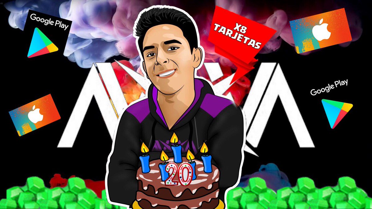 🎂GRAN SORTEO DE CUMPLEAÑOS🎂
8 tarjetas 🤩 Requisitos para participar↙️
Seguir a: 

<a href="/BabyRuthCR/">BabyRuth⭐YT</a> 
<a href="/GannicusCR/">GANNICUS</a> 
@Alondra_CR__ 
@AetherLegend 

Dar Rt🔃 y Fav❤️

-Los ganadores se darán en directo el 26 de Dic, buena suerte! 

Canal de ytb📺: youtube.com/channel/UCi6T9…