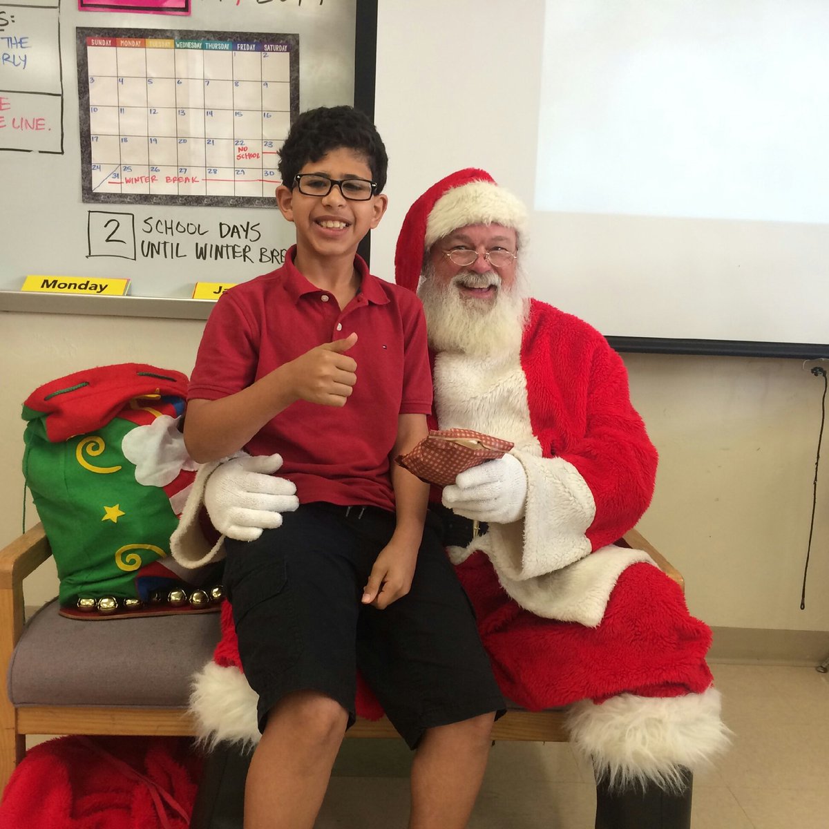 AP_Lawrie's tweet photo. Santa came to town! He knows Cobra Students have been nice. @BRCMS_Principal https://t.co/mDquwQwOaK