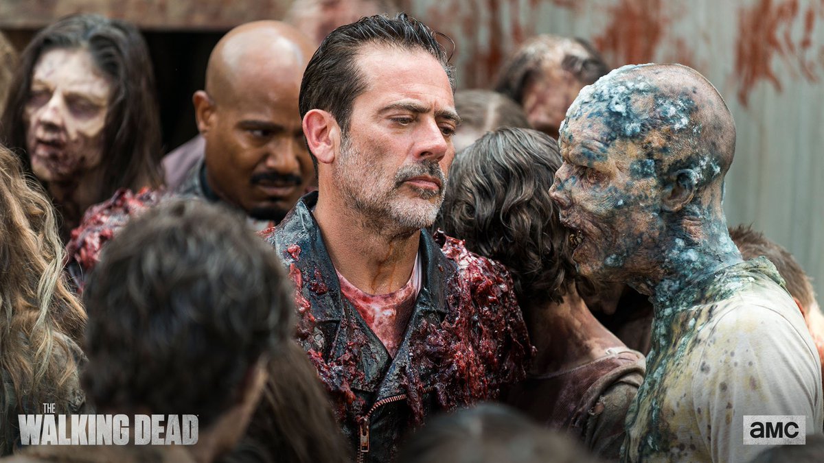 One of our favorite Season 8 memories: the VERY unlikely pairing of Negan and Gabriel. #TWD