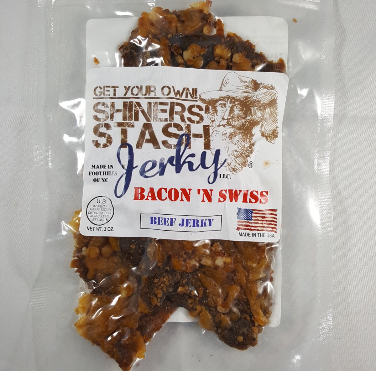 JerkyIngredient's tweet photo. Shiners Stash - Bacon 'N Swiss beef jerky review. https://t.co/AiF8NpDwrp #beefjerky #shinersstash #jerky #cheesejerky @Shinersstash https://t.co/pRn1Nol4y5