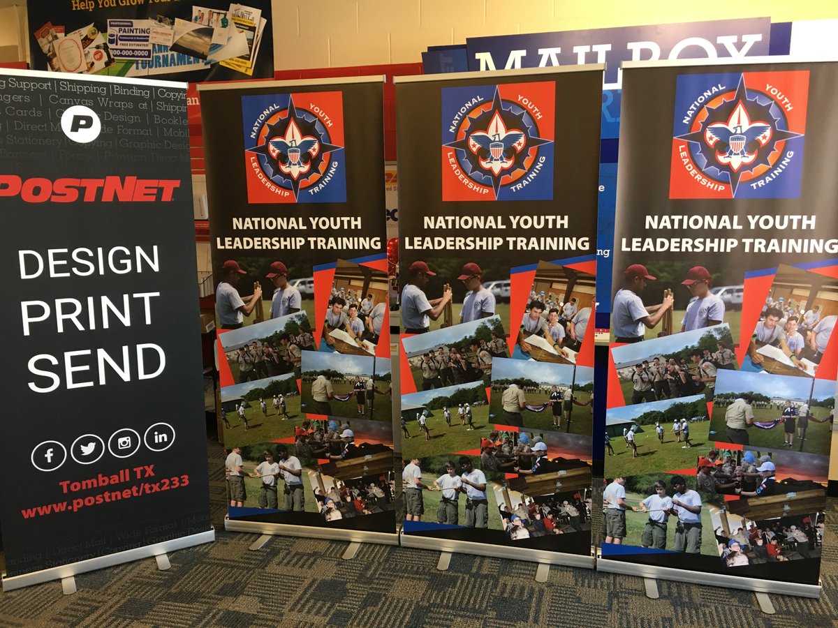 PostNet_Tomball's tweet image. Need help with a trade show idea, how about a vertical retractable banner, light weight, easy to set up and take down as well as to travel with.  Ask our friends at the Boy Scouts of America...we offer these for $145.99 each.