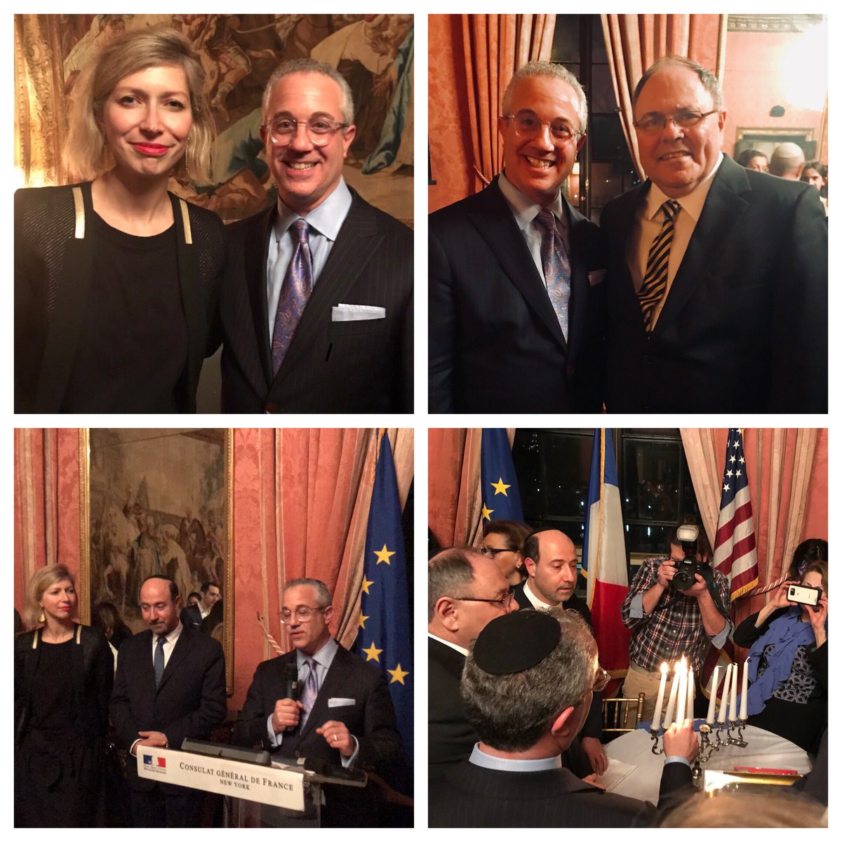 AviLauer's tweet photo. Thank you Consul General @AClaireLegendre of France for hosting @YUNews @CentralYUHSG @YUHSB at your Chanukah Celebration. Your support of our beloved Israel and your fight against anti-semitism, in all forms, are admirable and deeply appreciated. https://t.co/ozUhpsPCmV