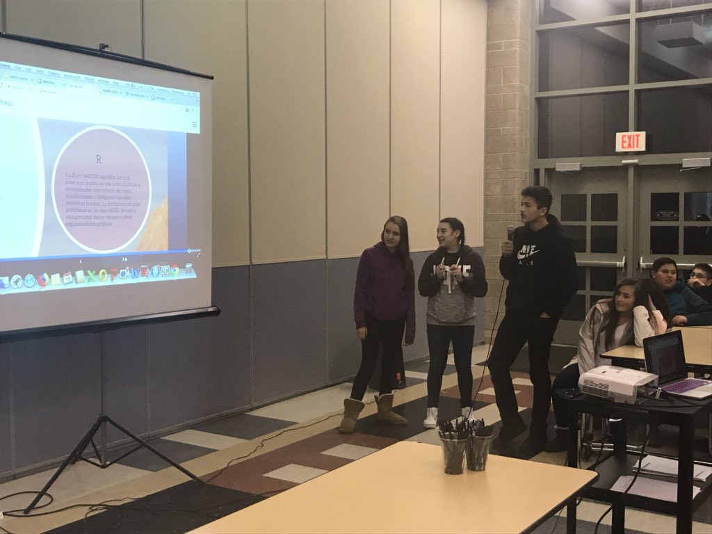 GCMSwolves's tweet photo. #AVID family night at GCMS! #ECSRocks Our awesome 8th AVID 8th graders are presenting to parents and family on all the aspects and benefits of their work with AVID. https://t.co/19pP1ZVV7C