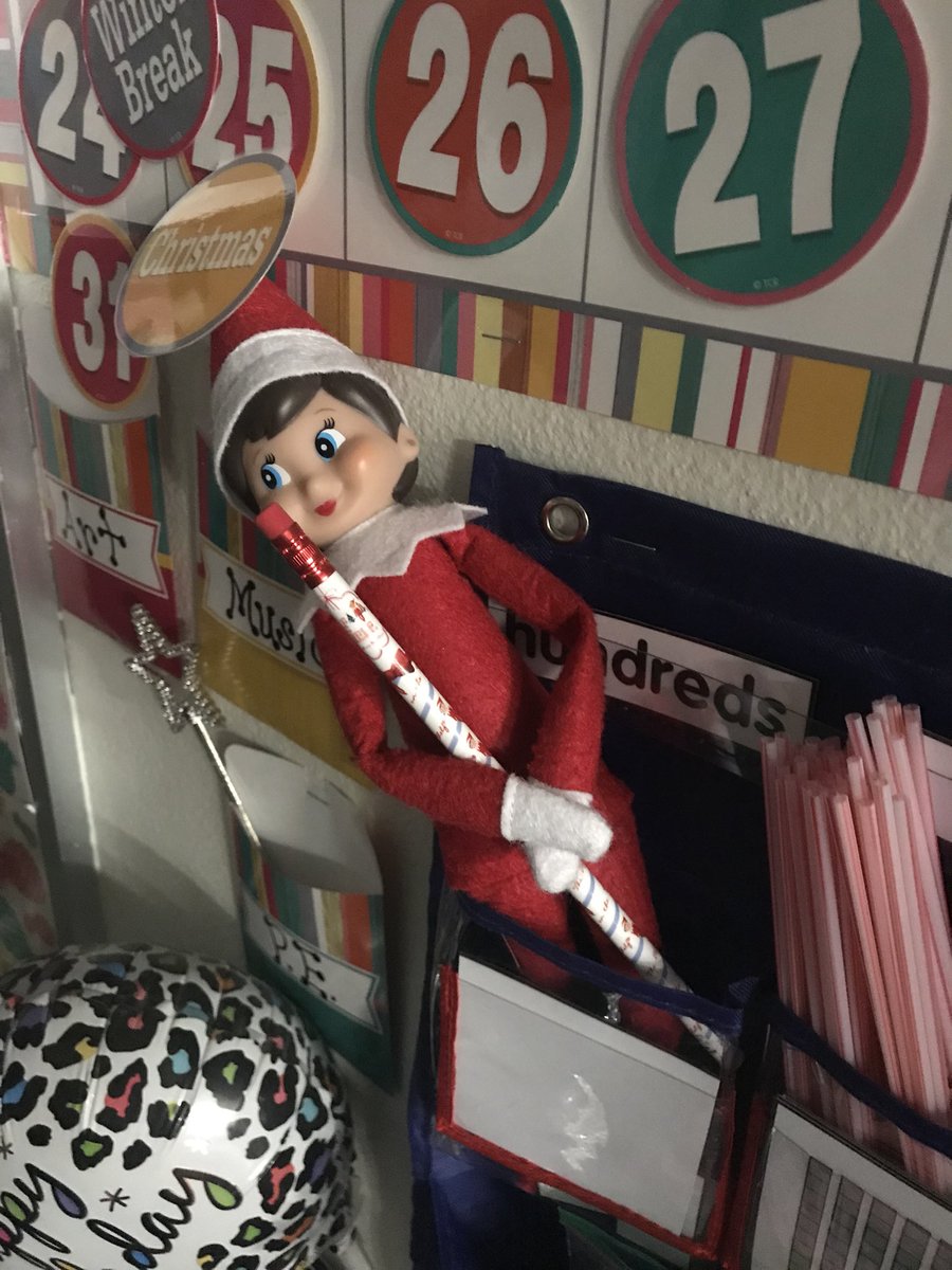 katie_counselor's tweet photo. Oh Jingles, thank you for the Elf Pencils! #classroomelf #walelm #mymisd #5daysofcheer https://t.co/XRKV8t8b7p