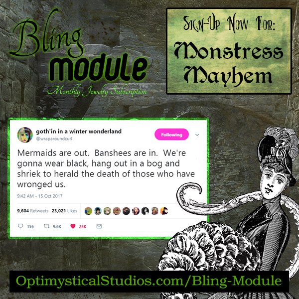 Optimysticals's tweet photo. We've put together 3-months of our jewelry subscription #BlingModule themed around badass femme monsters who don't take any grief from terrible men.
RT & Tag a Friend who would love this set!
https://t.co/VSG4sXHZ5e
A quarterly or yearly subscription makes a PERFECT gift! https://t.co/YtX4OxfLTd