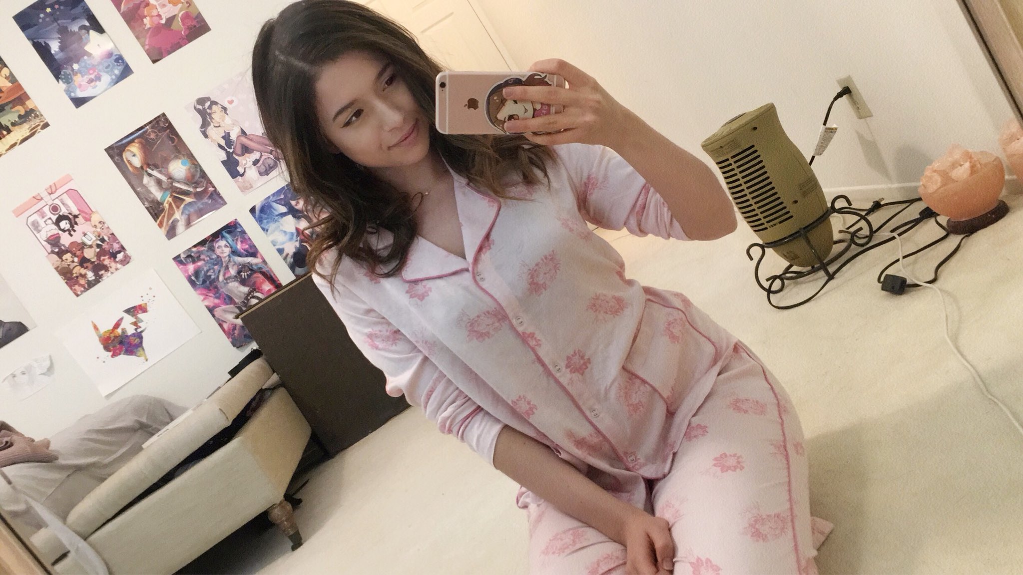 twitch.tv/pokimane. http. poki in pyjamas live for a late night stream + un...