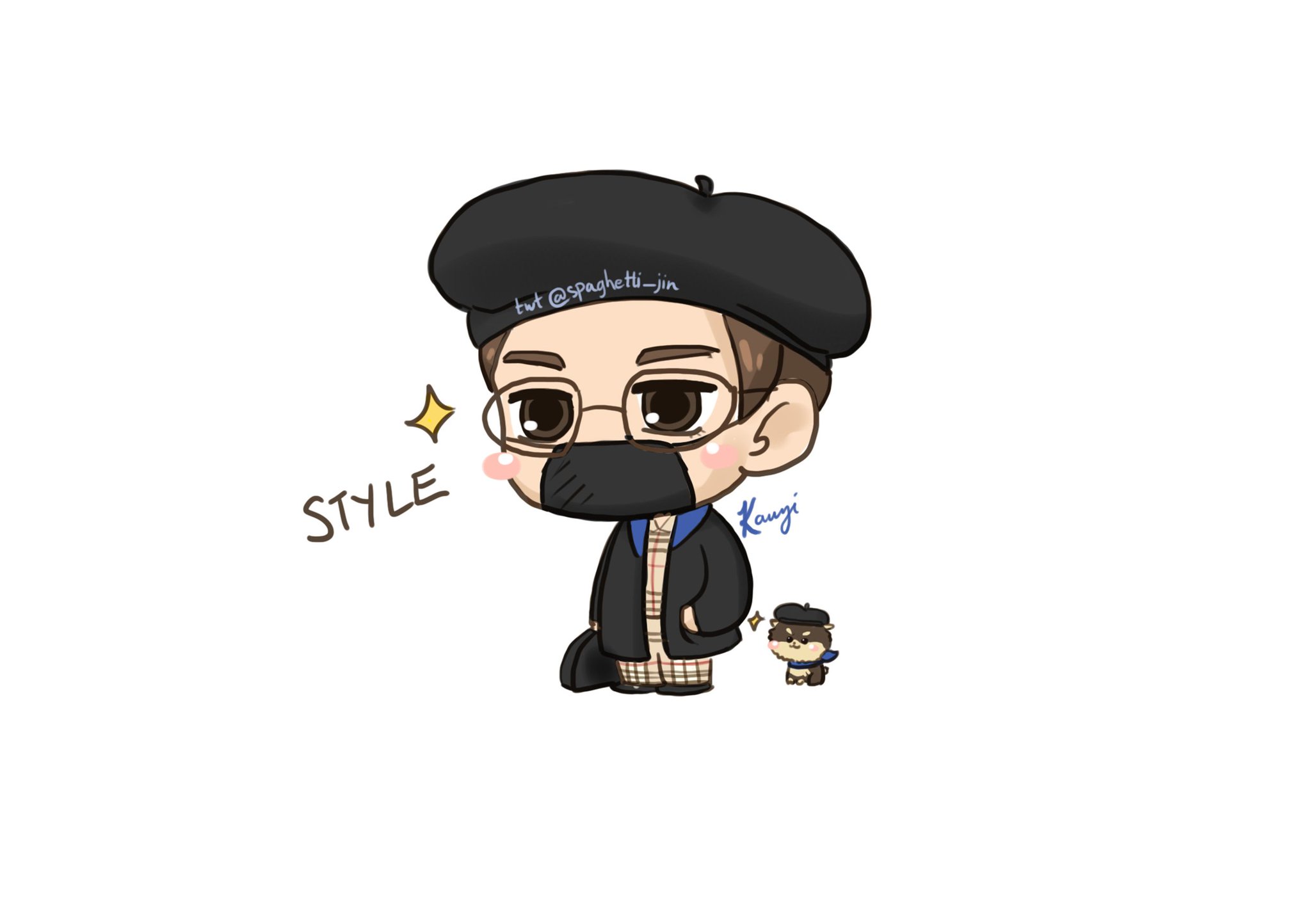 SPAGHETTI JIN 🍝 | 🎨 | on Twitter: "TaeHyung and His new puppy~ welcome