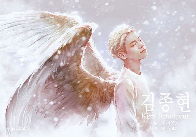 lagemamayor's tweet photo. #RIPJonghyun you will always be loved I hope you are at peace and the pain is gone #FlyAngel β€ https://t.co/fHmX2e2a9F
