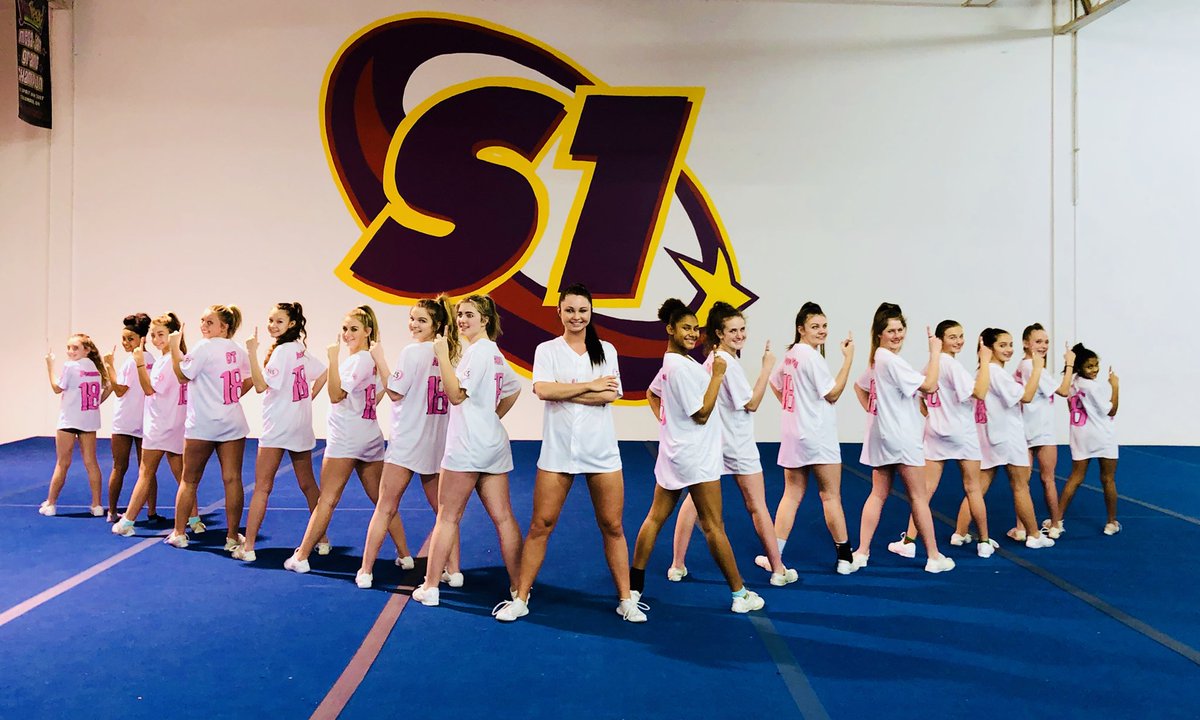 jimmyjcheer's tweet photo. @S1Spectacular showing off the new bling they won this weekend! Representing @steponeallstars with proud and joy!!! #sweethearts #restricted5 #GMCERoyalRumble https://t.co/6CjfqdYTSF