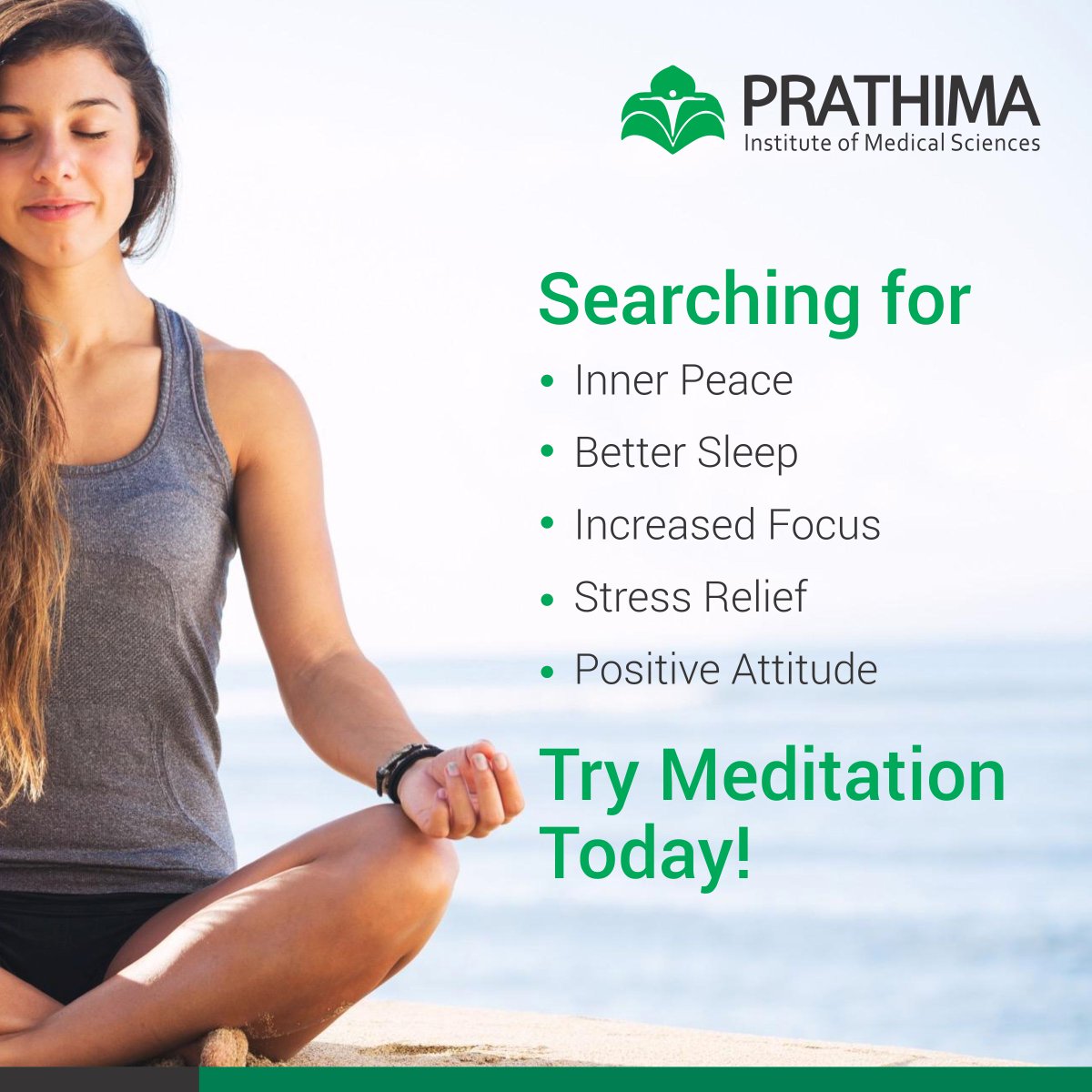pimskarimnagar's tweet image. PIMS - Prathima Institute of Medical Sciences
Searching for #innerpeace #bettersleep #increasedfocus #stressrelief #positiveattitude
then try #meditation today!