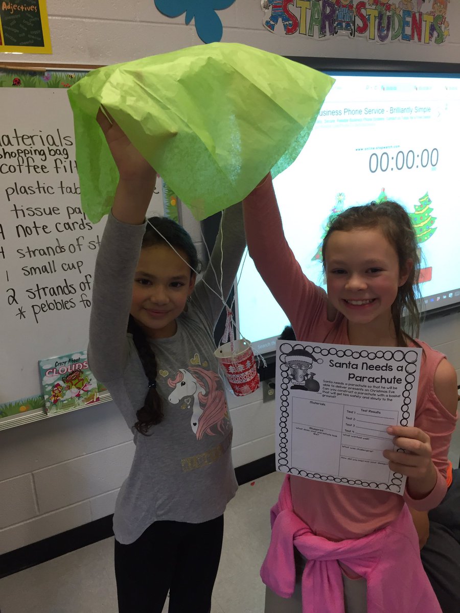 MrsHowell3BG's tweet photo. Constructing a parachute for Santa in case of an emergency crash landing #personalbestbgsa https://t.co/KWnkh0LXhb