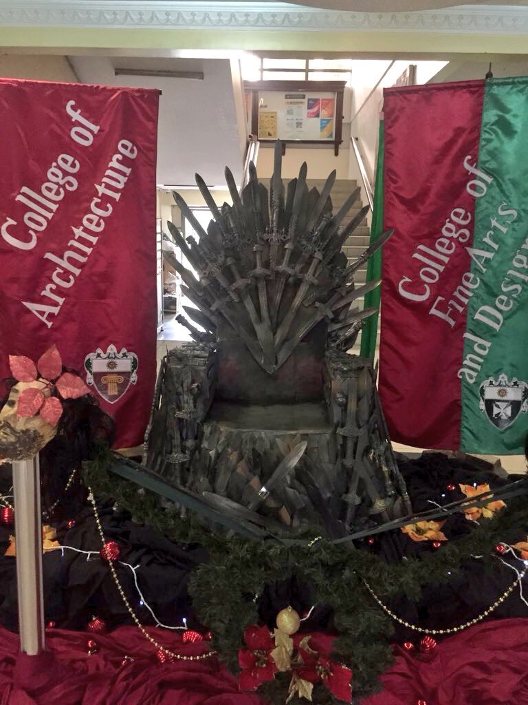 ust_csc's tweet photo. The capital of Seven Kingdoms, King’s Landing is from the Beato Angelico Building.

#USTPaskuhan2017 
#KingOfKings https://t.co/UW7R5utko1